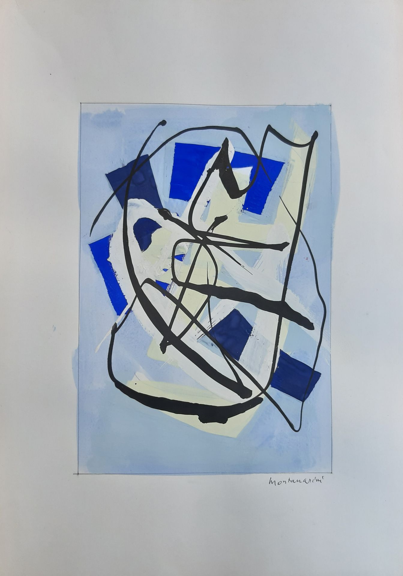 LUIGI MONTANARINI Tempera on paper (31,5cm x 21,5cm - Sheet 50cm x 35cm) Untitle&hellip;