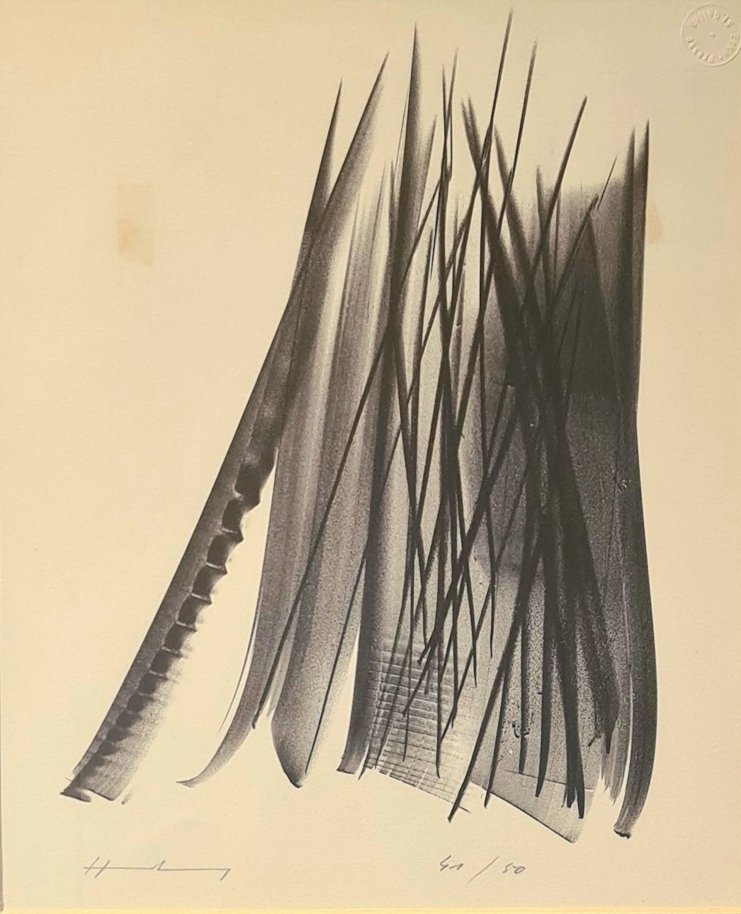 Hans Hartung Screenprint on paper number 41/50 Untitled Size: 30cm x 25cm Certif&hellip;