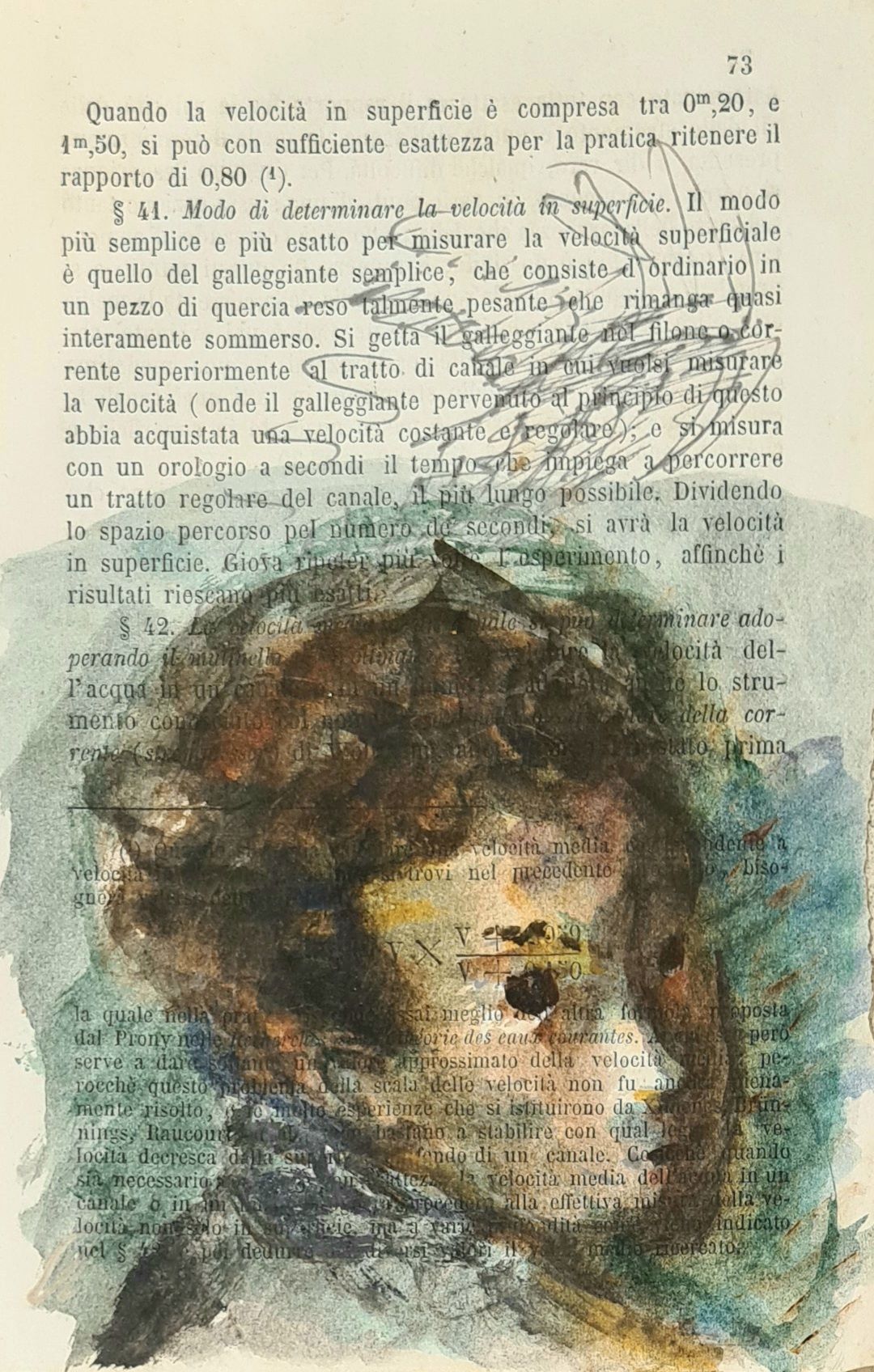Mario Marcucci 淡彩画在纸上的印刷面尺寸：20厘米x14厘米认证：来自私人收藏维亚雷焦