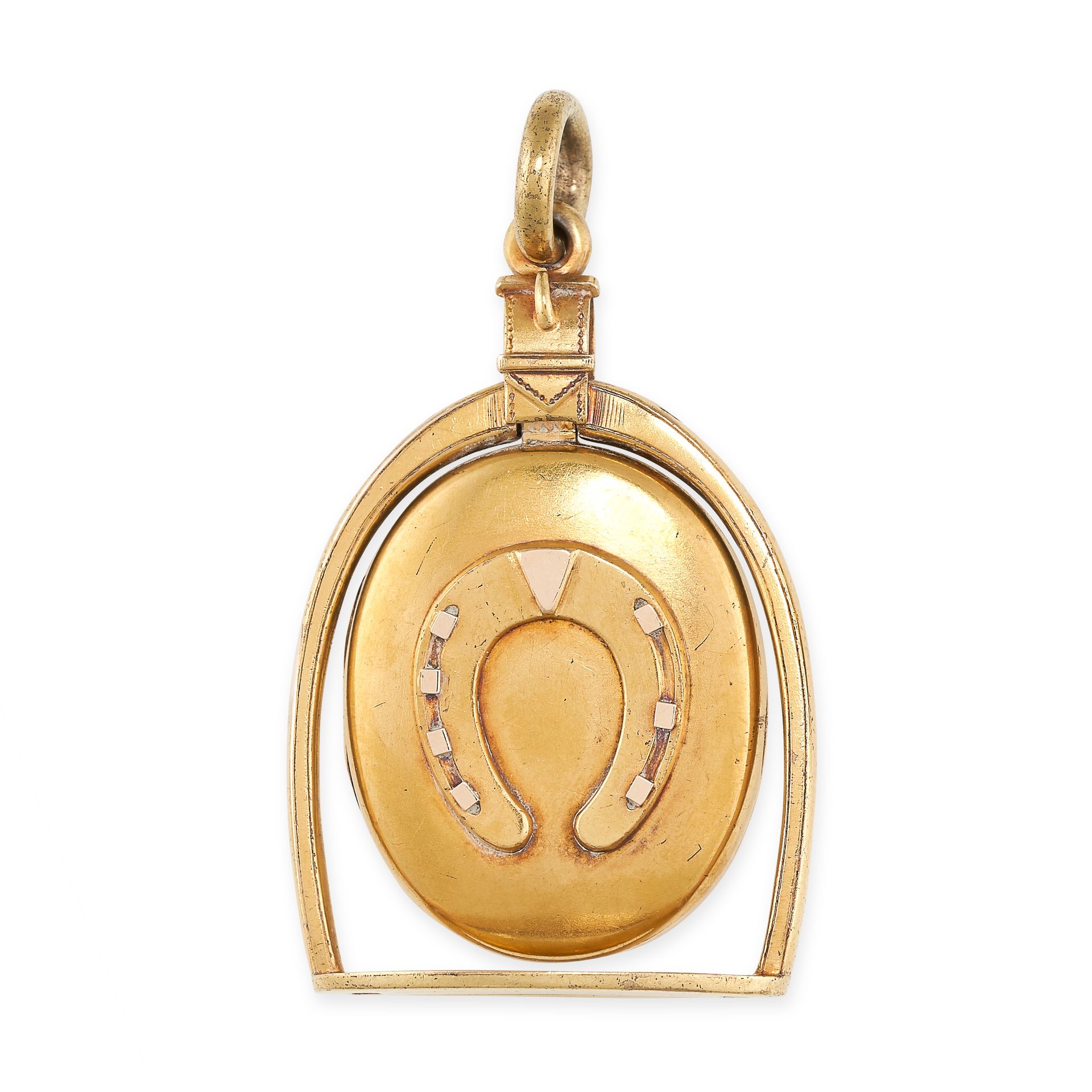 Null NO RESERVE - AN ANTIQUE LOCKET PENDANT, LATE 19TH CENTURY in 15ct yellow go&hellip;