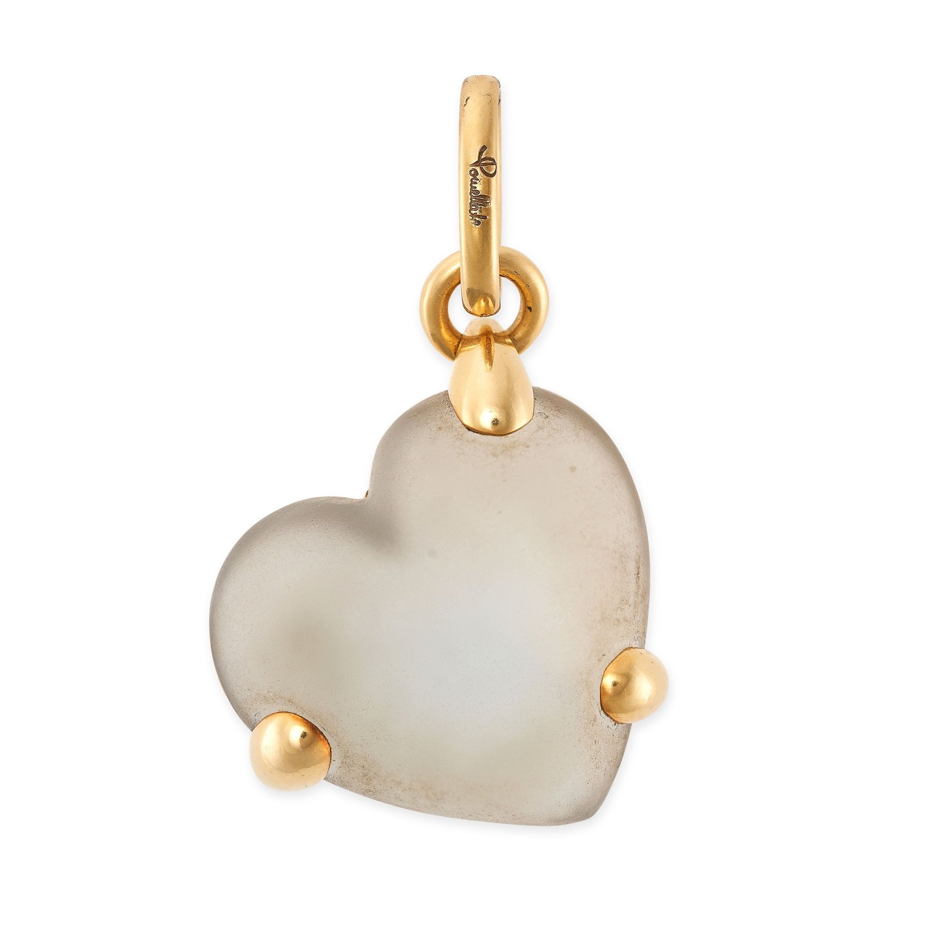 Null POMELLATO, A HEART PENDANT in 18ct yellow gold, set with a heart shaped pie&hellip;