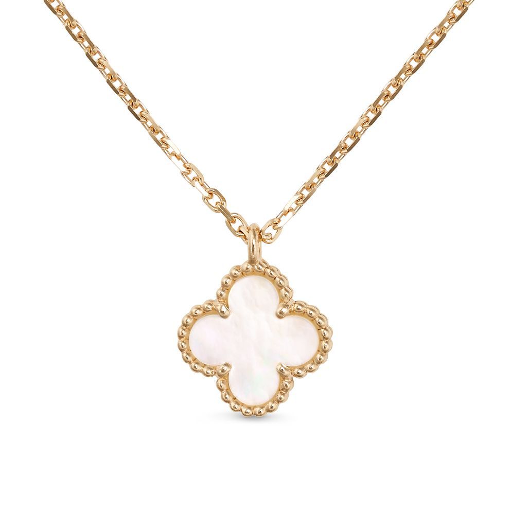 Null VAN CLEEF & ARPELS, A MOTHER OF PEARL ALHAMBRA PENDANT NECKLACE in 18ct yel&hellip;