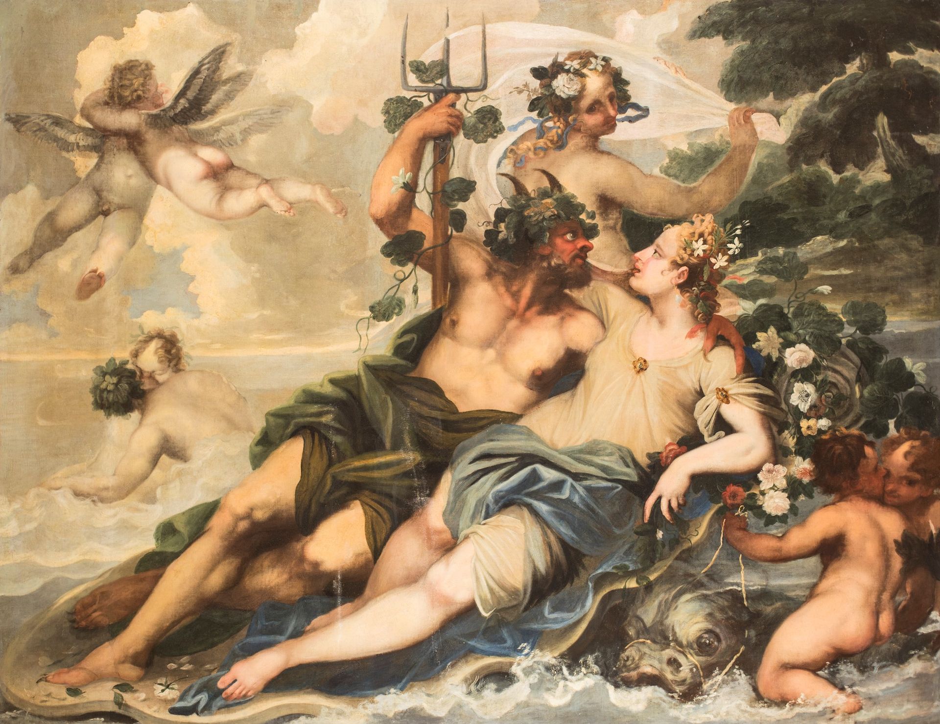 Federico Cervelli (attribuito) Allegory of Lust Ce grand tableau, avec le titre &hellip;