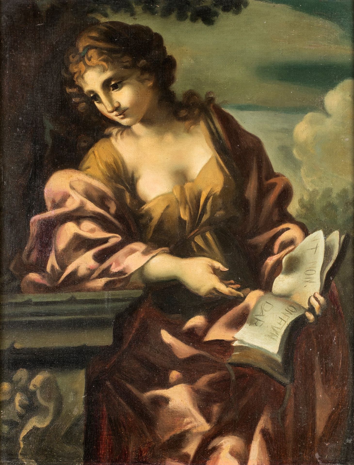 Pittore del XVIII secolo Santa Cecilia 灵感来自于那不勒斯卡波迪蒙特国家博物馆保存的乔瓦尼-弗朗西斯科-罗曼内利的画作。