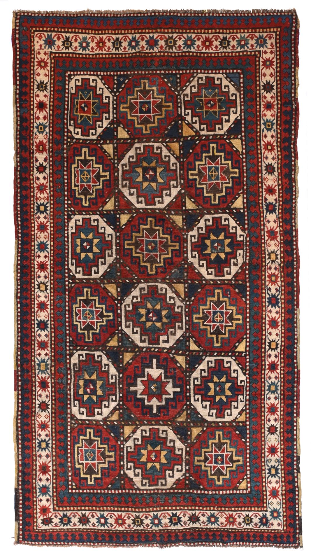 Null 卡扎克地毯，4'0'' x 7'8'' 。