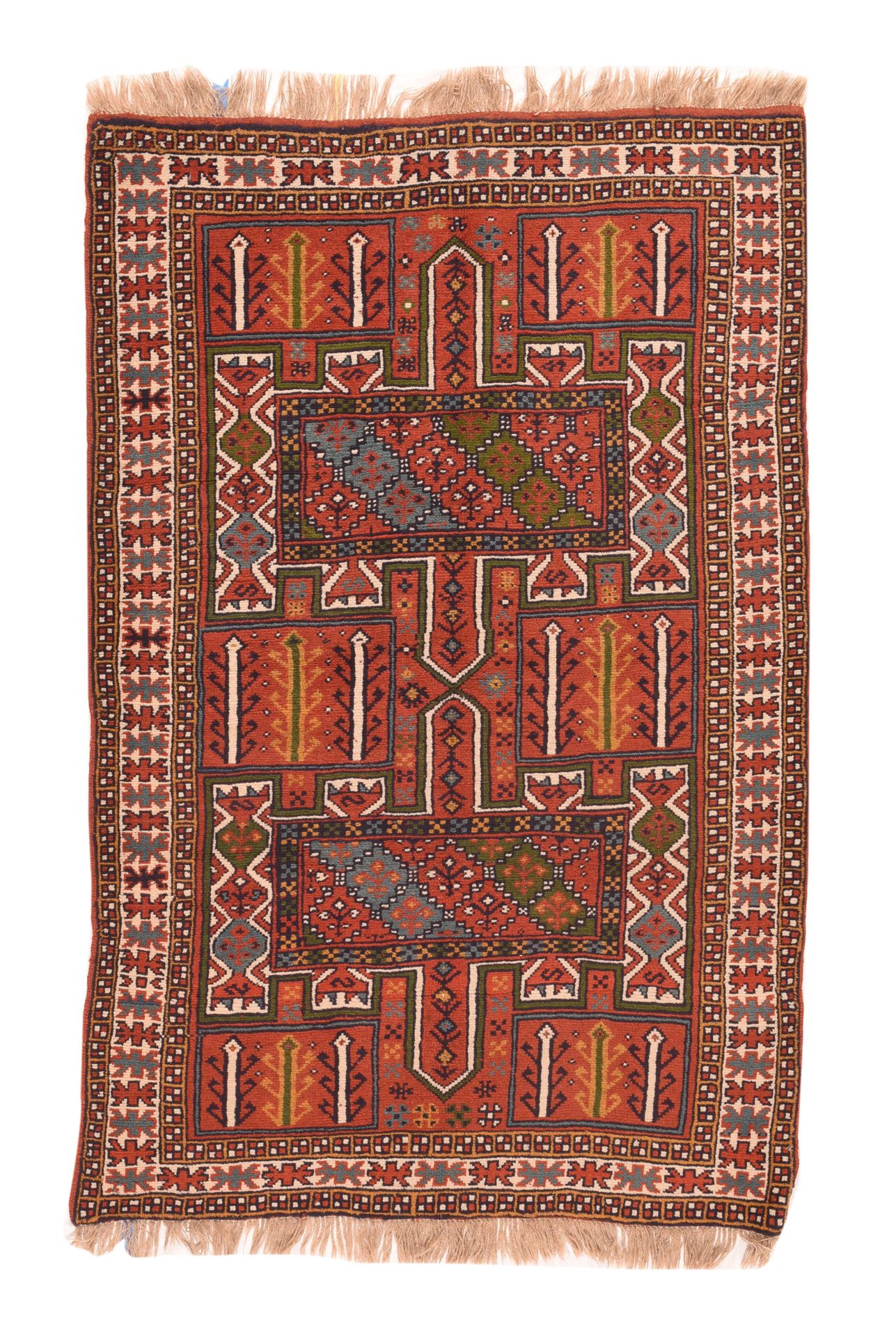 Null 土耳其地毯，3'9'' x 6'2'' 。