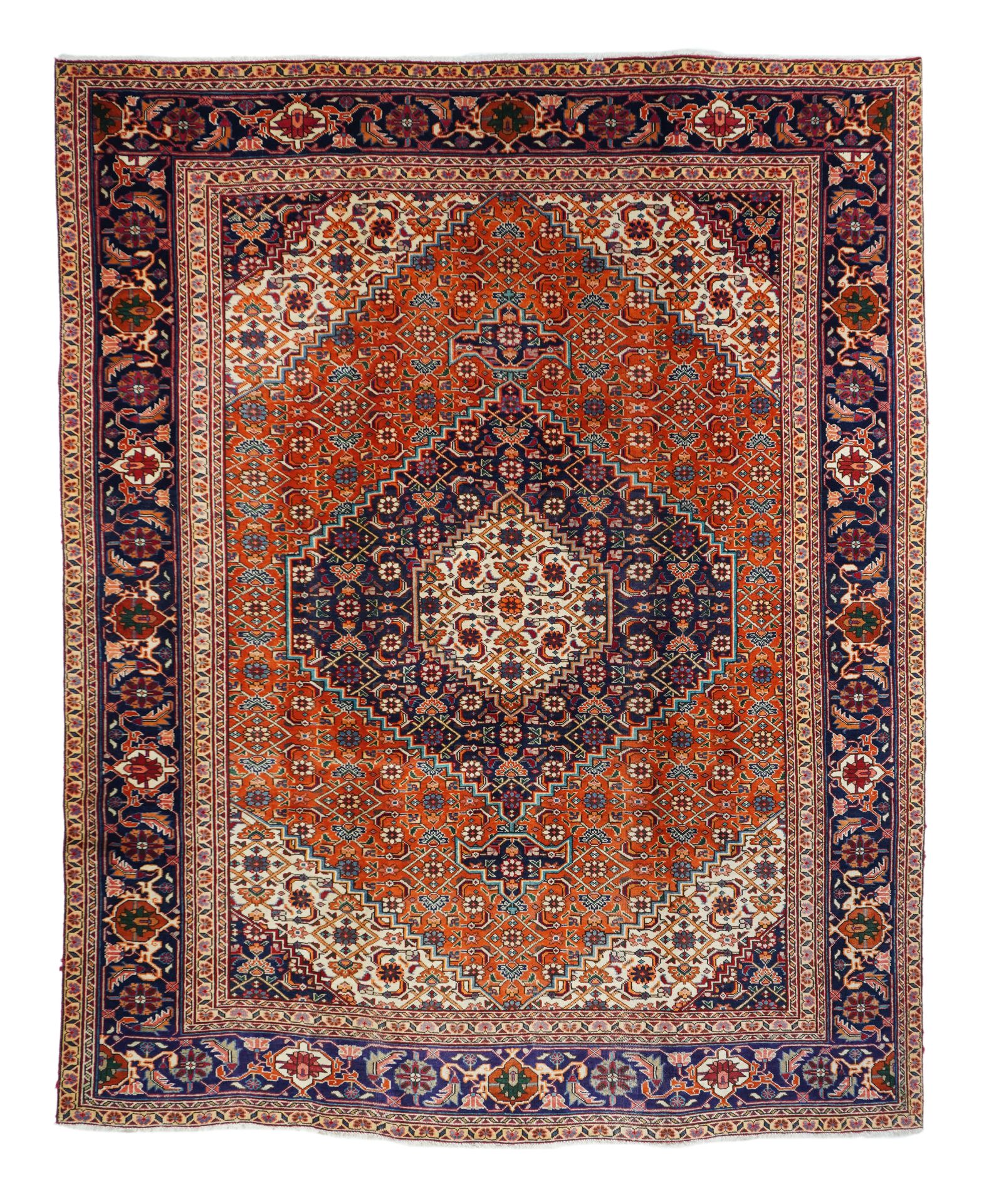 Null Tabriz Teppich, 7'4'' x 9'7''