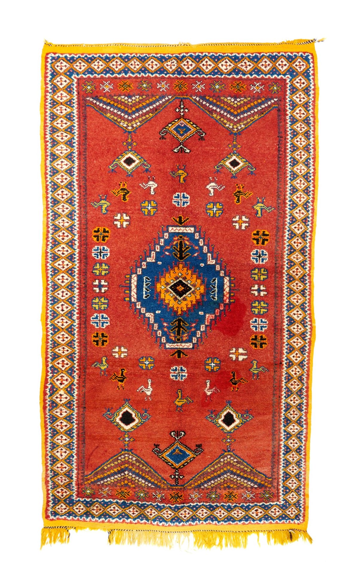 Null 摩洛哥地毯，4'0'' x 7'4'' 。