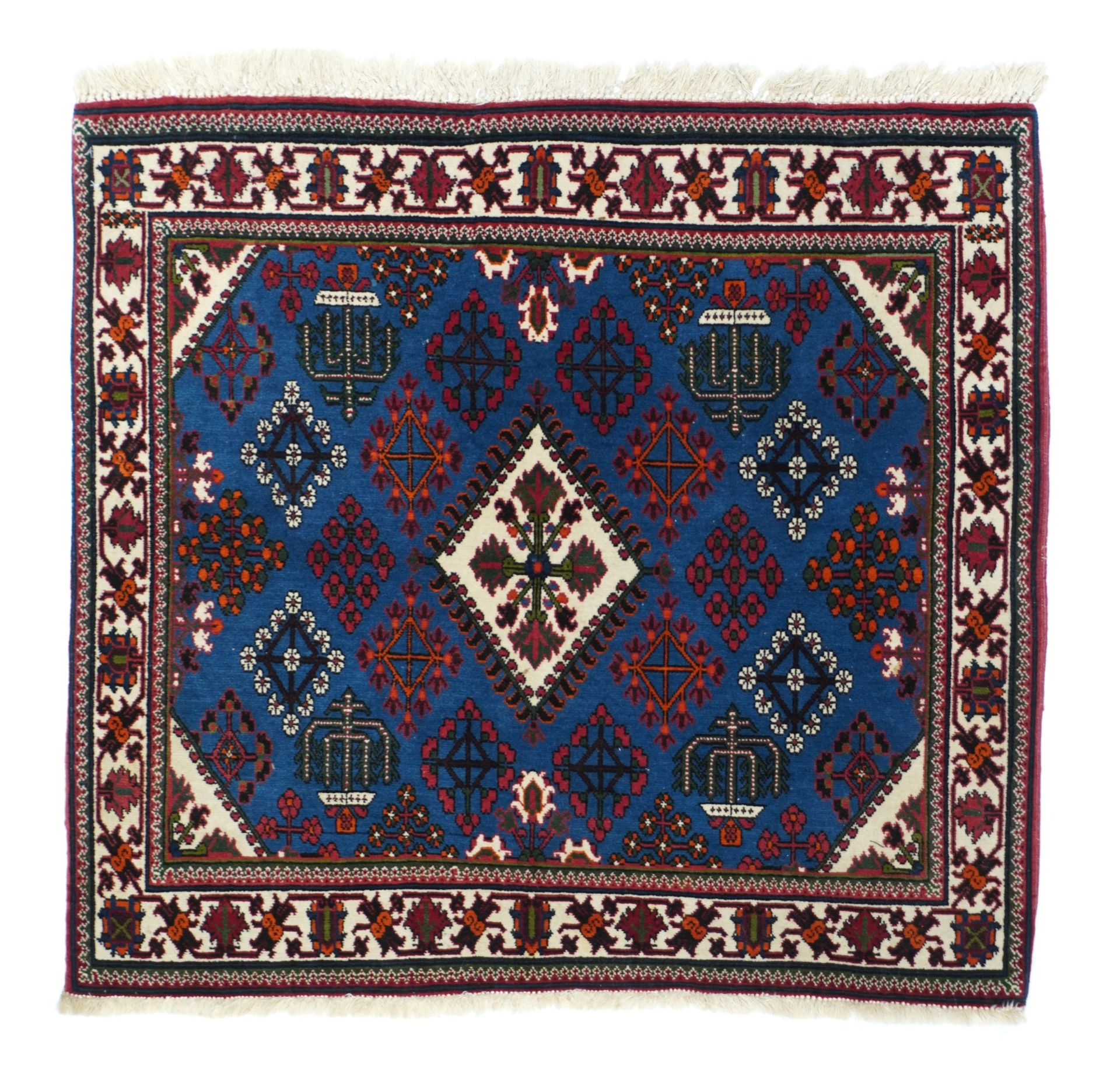 Null 复古Joshaghan地毯，3'2" x 2' ( 0.97 x 0.61 M )