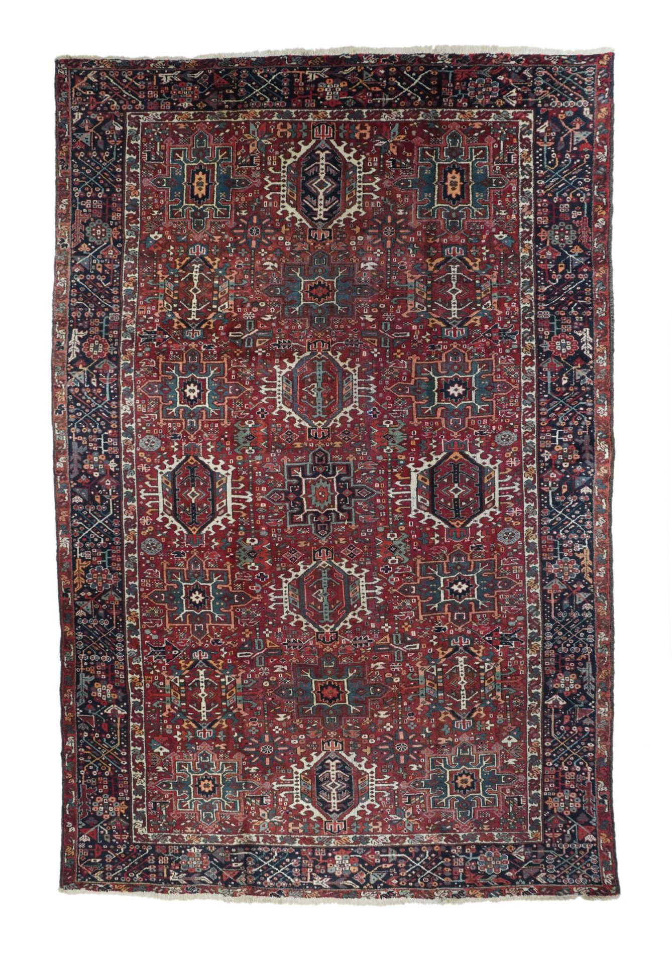 Null 复古海利兹地毯，7'5" x 11'2" ( 2.26 x 3.40 M )