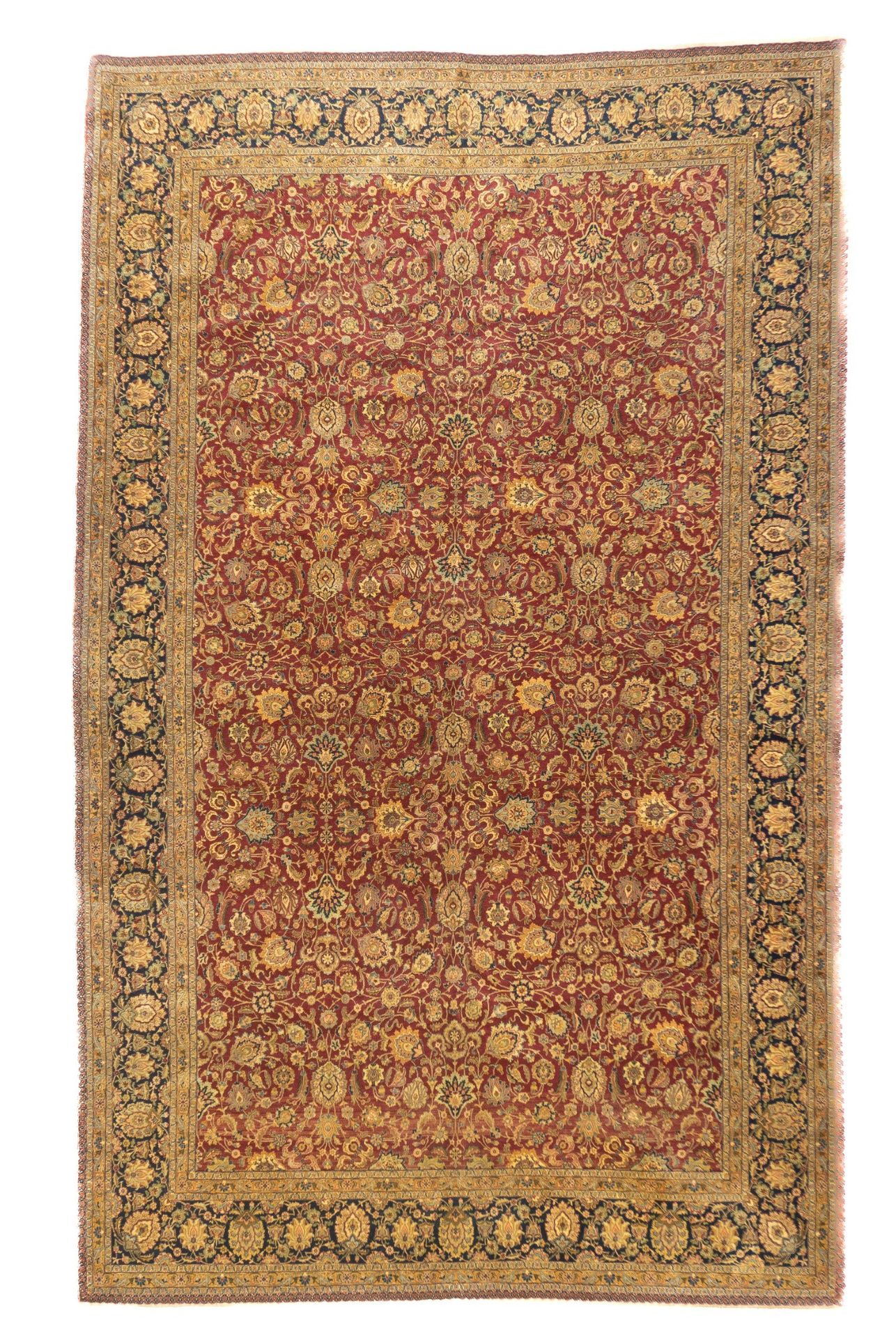Null Antiker Kashan Teppich, 6'5" x 10'6" ( 1.96 x 3.20 M )