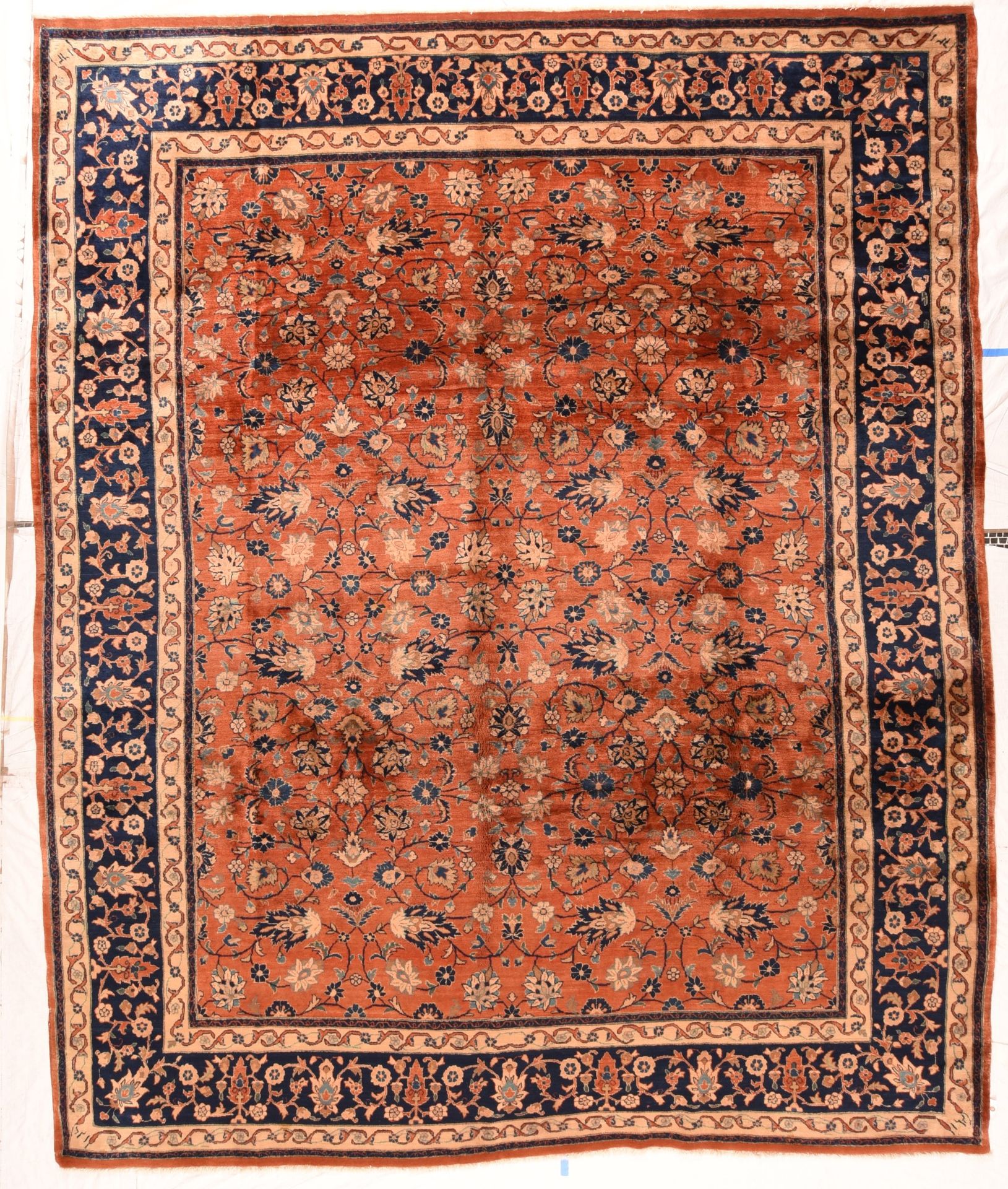 Null 古董Mohajeran Sarouk地毯，9'2' x 11'0' ( 2.79 x 3.35 M )