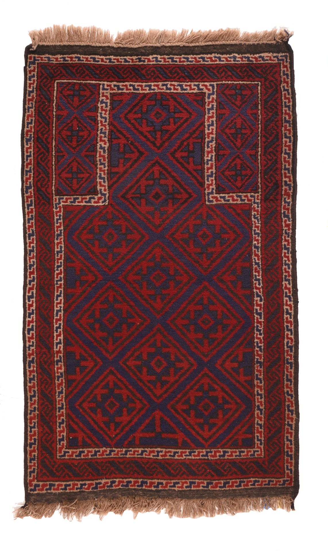 Null Vintage Afghan Balouch Rug, 2'8'' x 4'7'' ( 0.81 x 1.40 M )