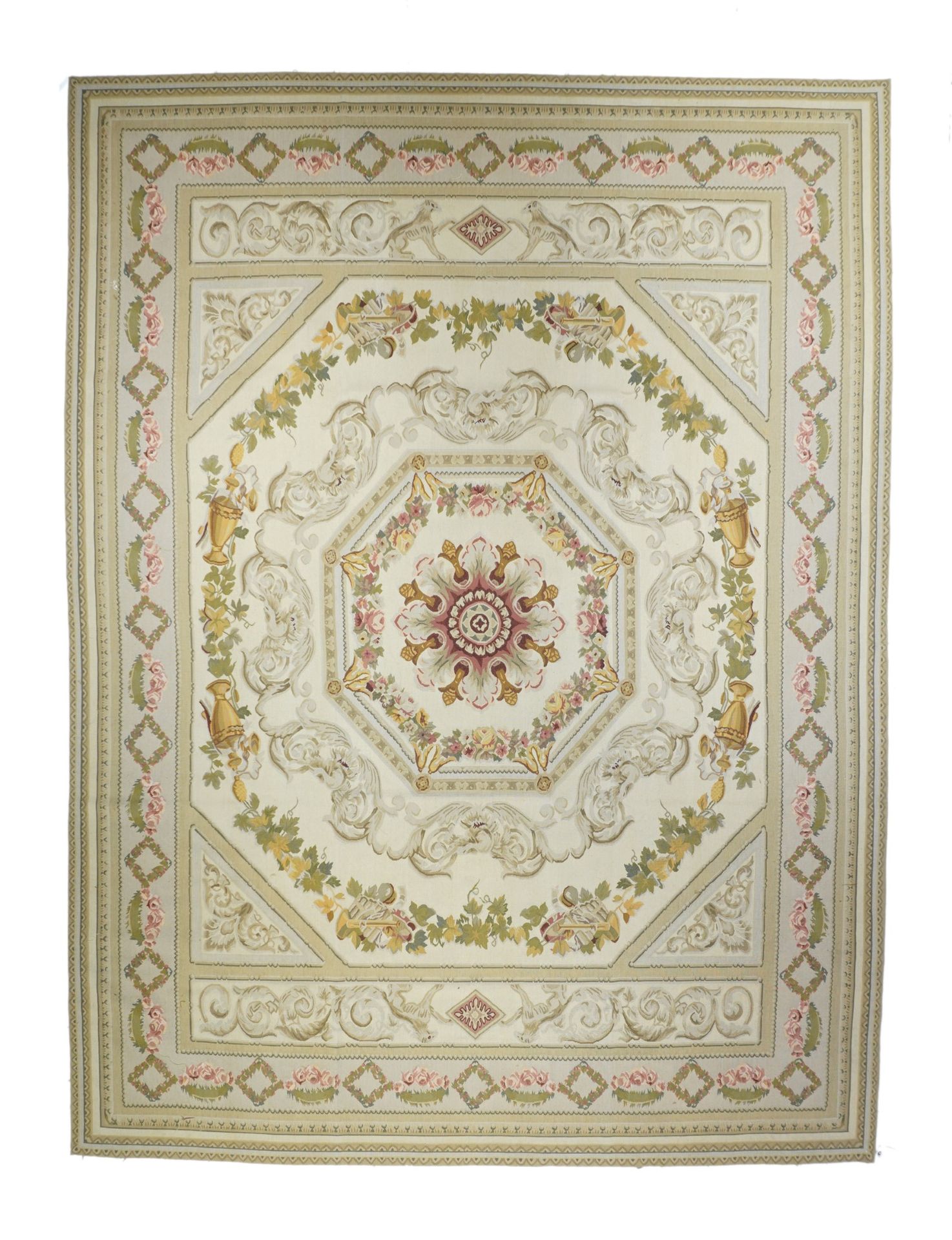 Null Tappeto Aubusson, 9' x 12' ( 2,74 x 3,66 M )