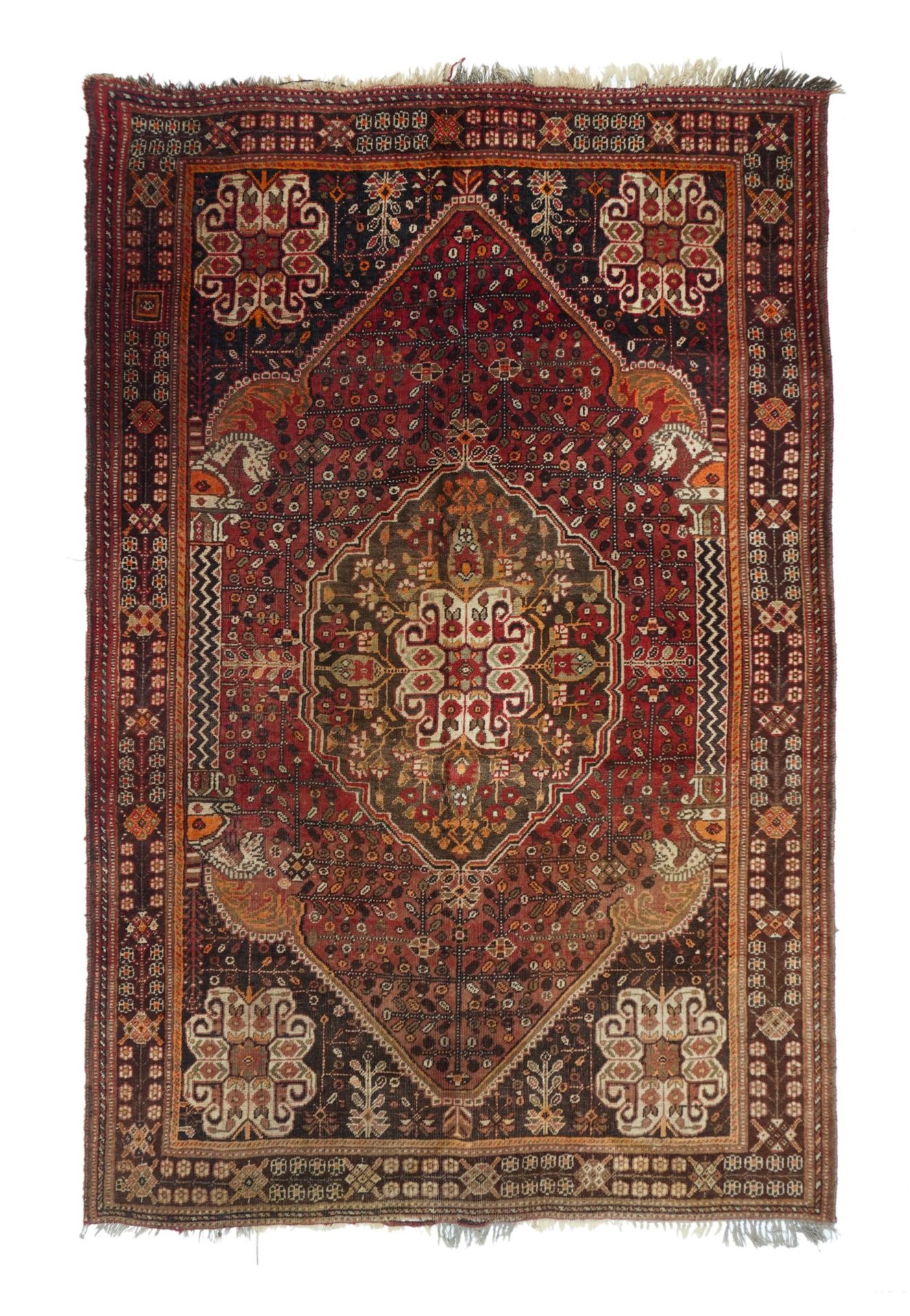 Null Tappeto vintage Qashqai, 5'4" x 8'4" ( 1,63 x 2,54 M )