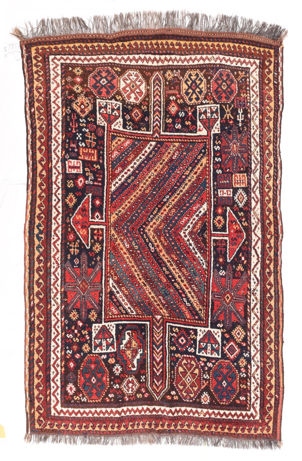 Null Antique Qashqai Rug, 4'8'' x 7'0'' ( 1.42 x 2.13 M )