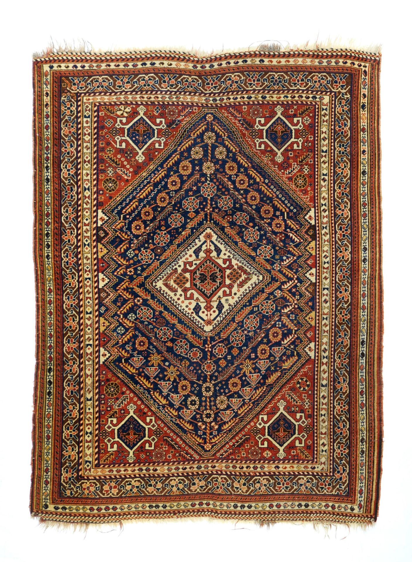 Null Antique Qashqai Rug, 4'8'' x 6'2'' ( 1.42 x 1.88 M )