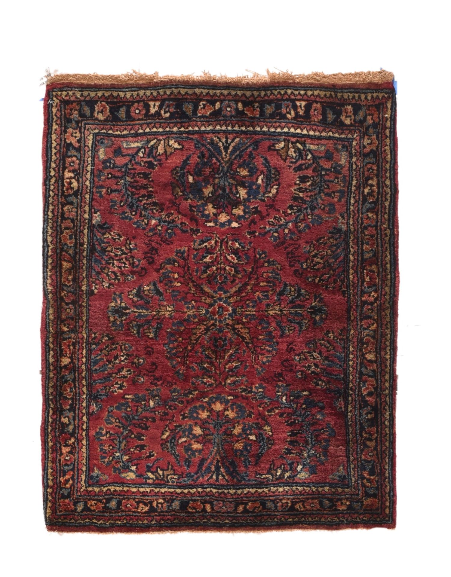 Null Tapis sarouk ancien, 2' x 3'7" ( 0.61 x 1.09 M )