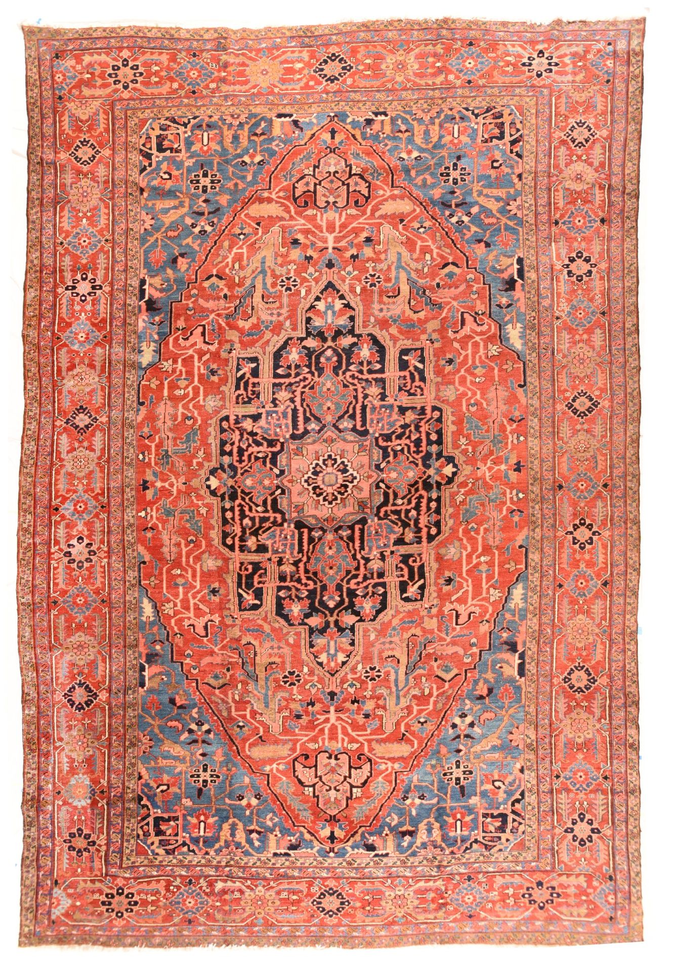 Null 古董海利兹地毯，11'7'' x 18'5'' ( 3.53 x 5.61 M )