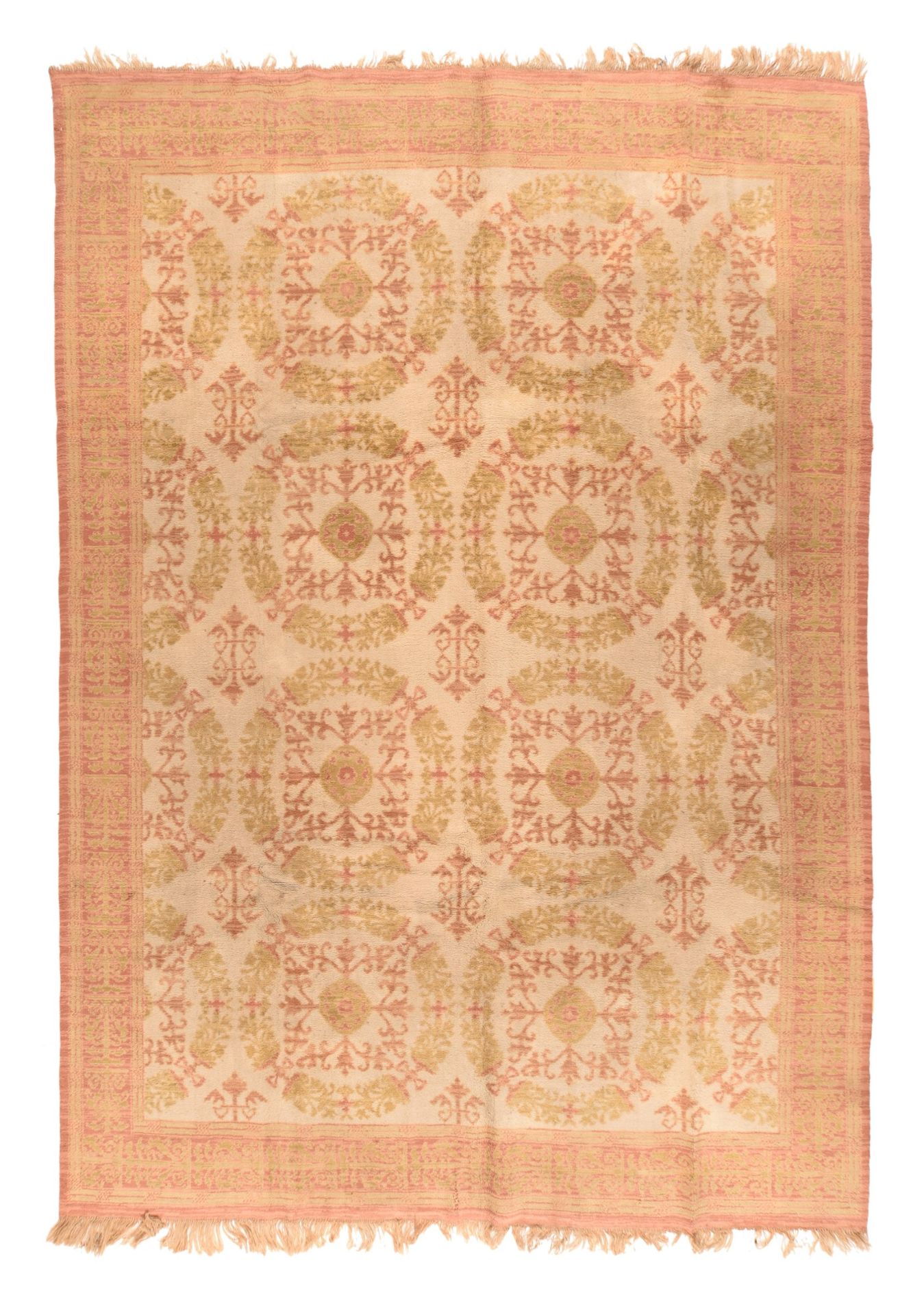Null Vintage Spanish Wool Rug, 8'4" x 11'8" ( 2.54 x 3.56 M )