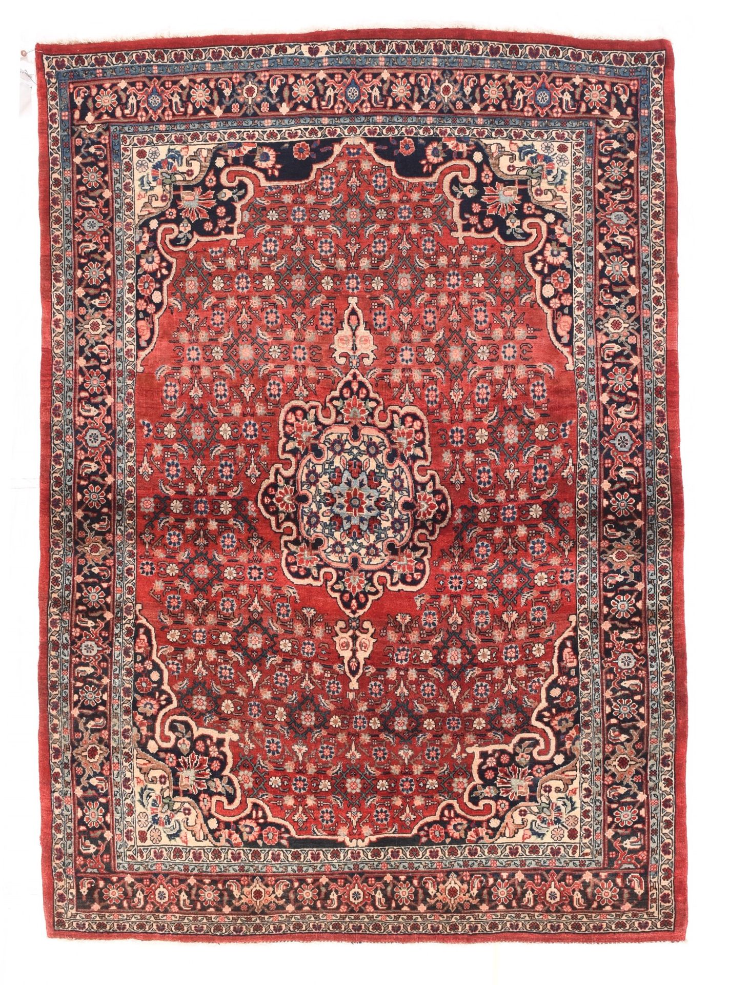 Null 古董Bidjar地毯，4'10'' x 6'6'' ( 1.47 x 1.98 M )