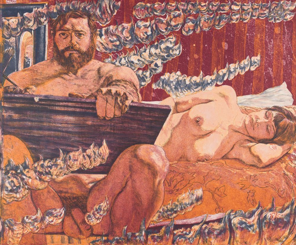 Aigner, Fritz Autorretrato con Helga, 1970

Aguafuerte en color en varias planch&hellip;