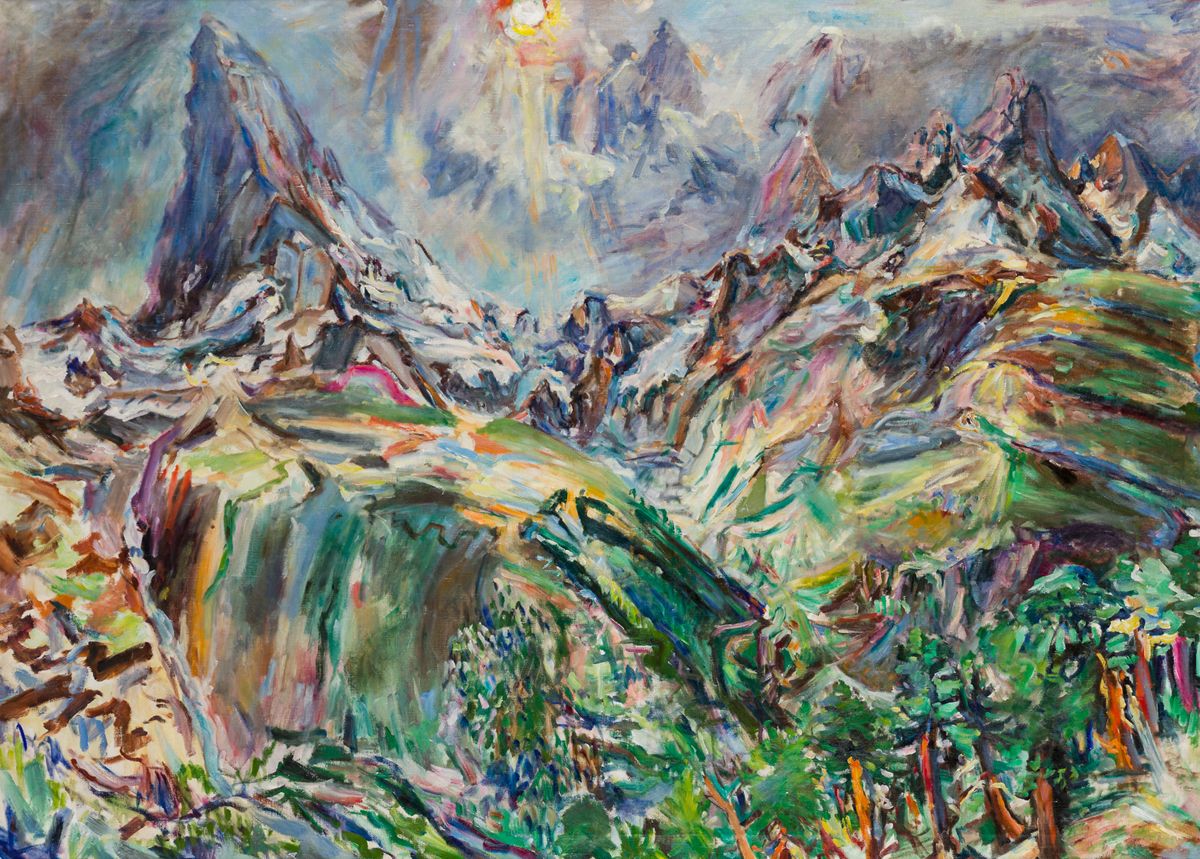 Kokoschka, Oskar zugeschrieben Matterhorn
Öl auf Leinwand

94 x 129 cm
gerahmt
D&hellip;
