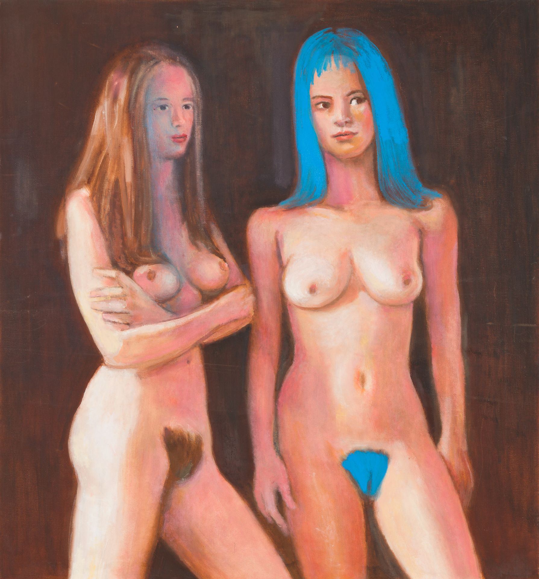 Guglielmino, Roberto Deux nus 
Huile sur toile

65 x 60 cm