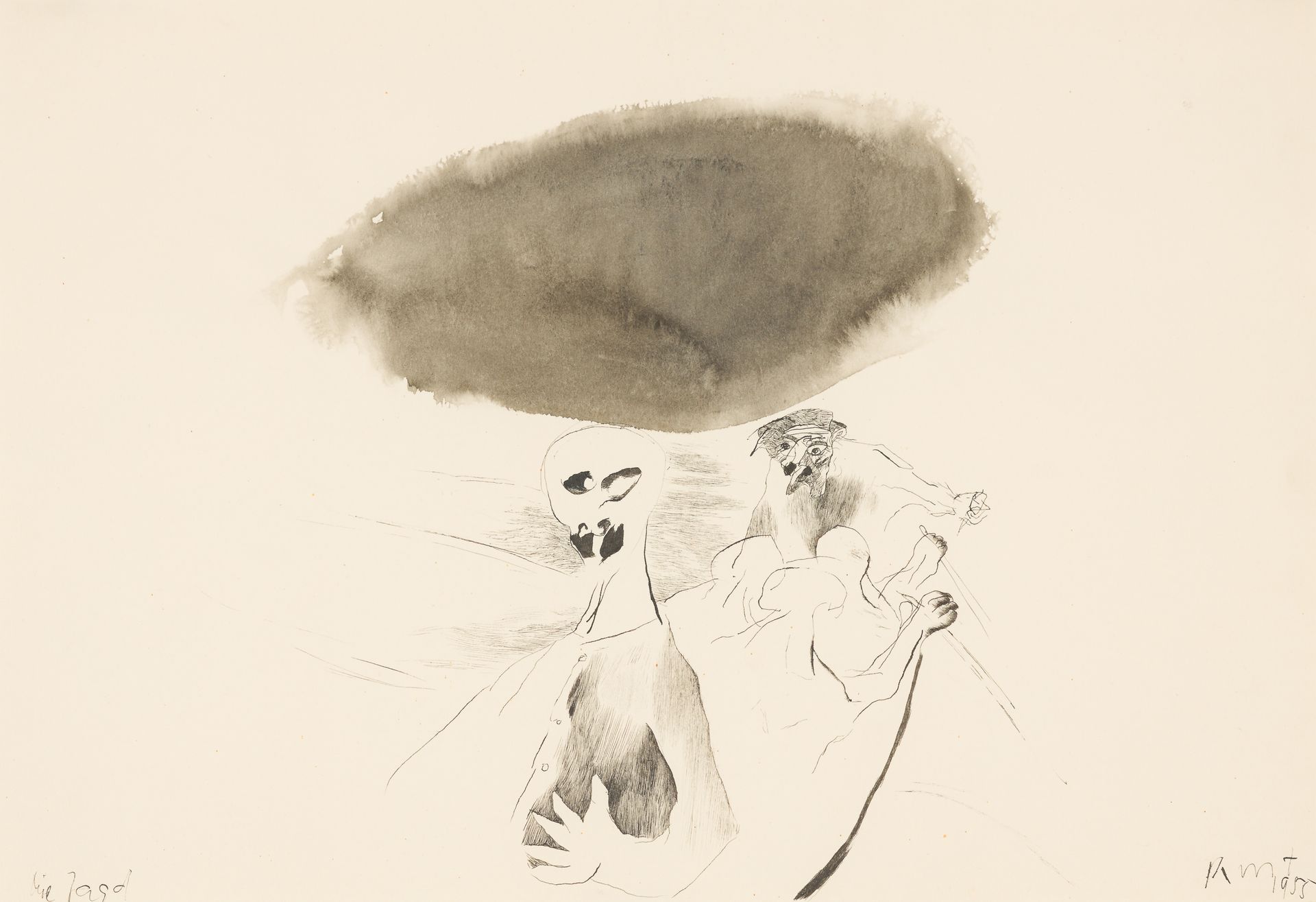 Absolon, Kurt La caza, 1955
Tinta sobre papel
Firmado y fechado abajo a la derec&hellip;