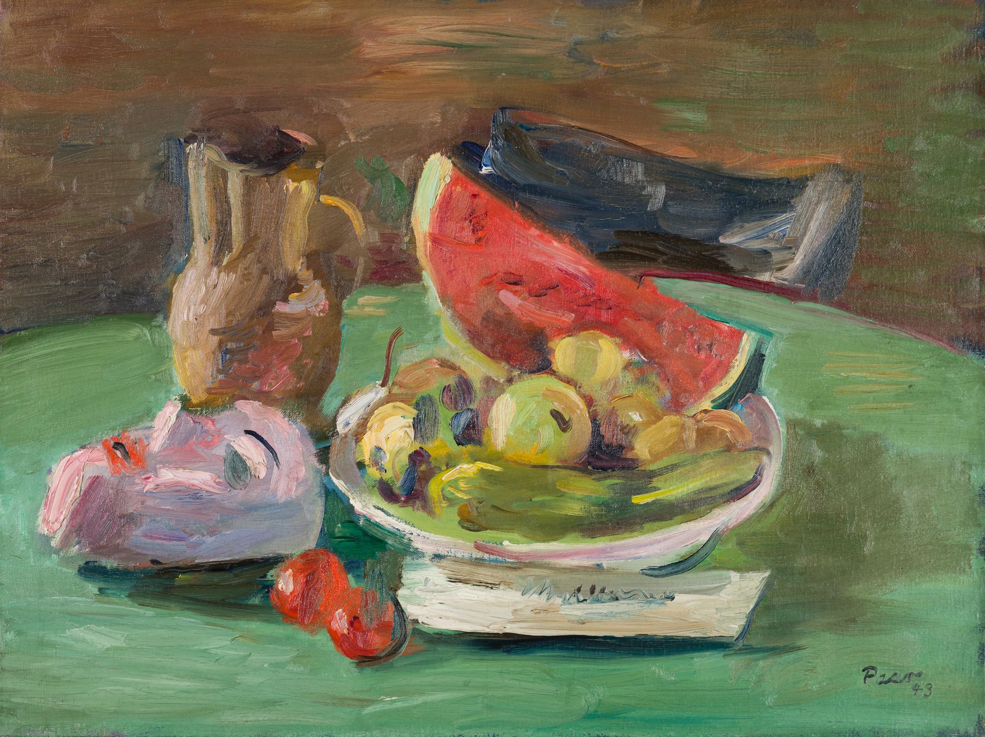 Paar, Ernst Still life, 1943
Oil on canvas
Signed and dated lower right
45,5 x 6&hellip;