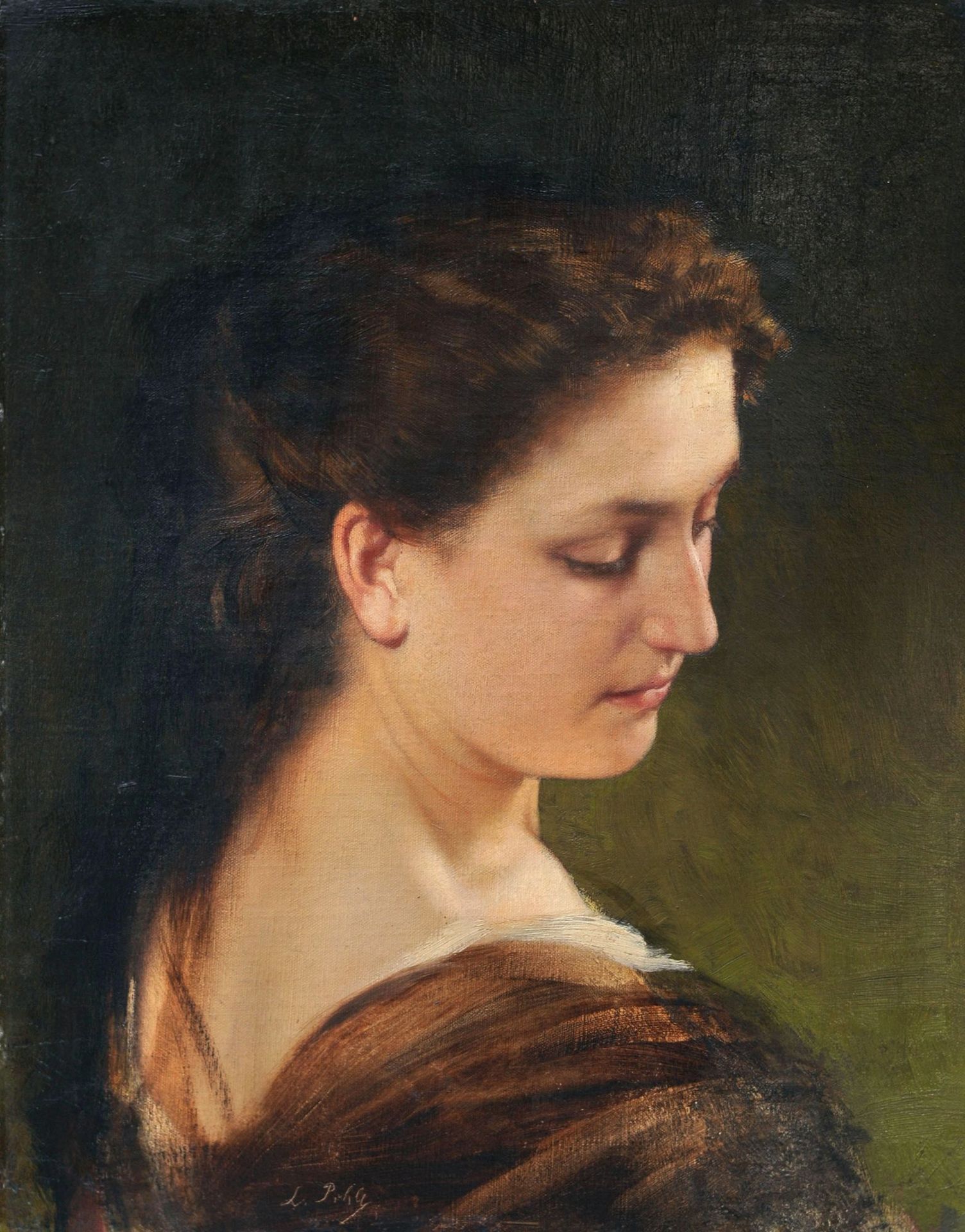 Friedrich Leon Pohle Friedrich Leon Pohle, Portrait d'une jeune femme. Fin du XI&hellip;