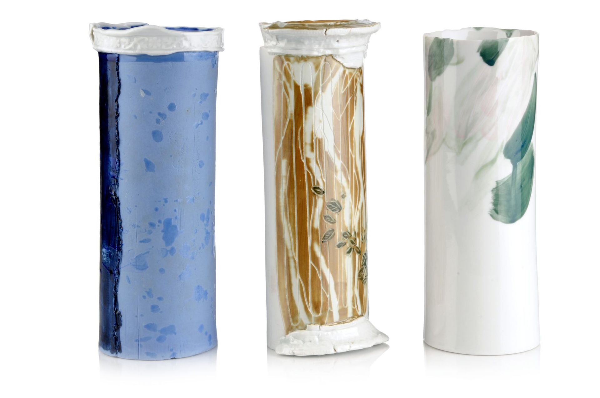 Horst Georg Skorupa Vase cylindrique / Vase avec décoration en colonne / Vase cy&hellip;