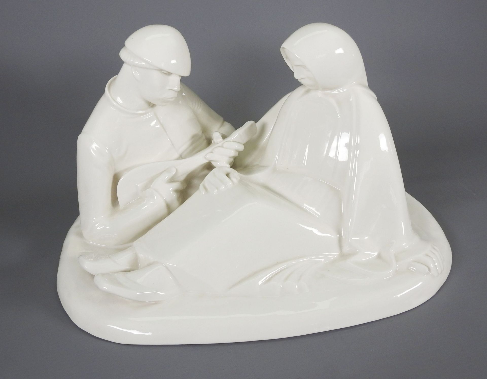 Ernst Barlach, 1870 Wedel – 1938 Rostock Porcelain, white glazed. Russian lovers&hellip;