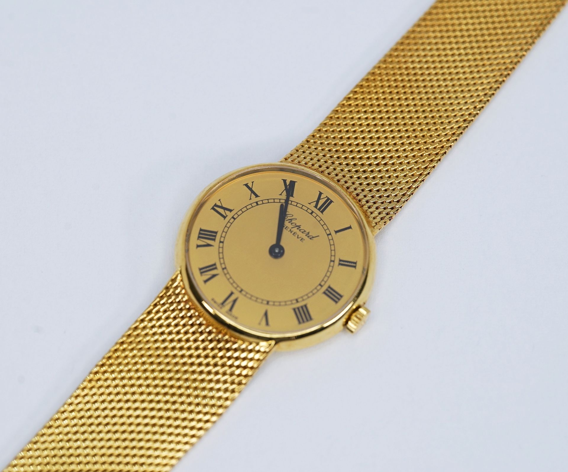 Chopard, Edle Armbanduhr 18 K Gelbgold, gestempelt. Handaufzug, goldfarbiges Zif&hellip;
