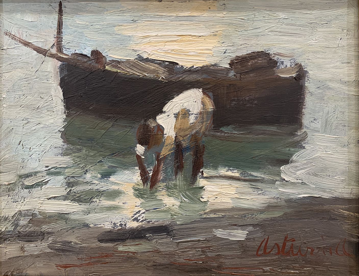 Asturi Antonio (Vico Equense, NA 1904 - 1986) Pescatore
olio su cartone
firma: i&hellip;