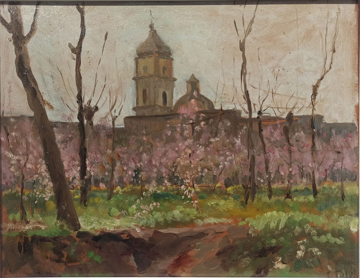 Fulvio Ernesto (XIX - XX) Frühling im Obstgarten
Öl auf Tafel
Signatur: unten re&hellip;