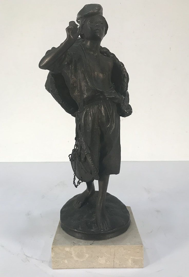 D'Orsi Achille (Napoli 1845 - 1929) Pêcheur
sculpture en bronze
signature : feui&hellip;