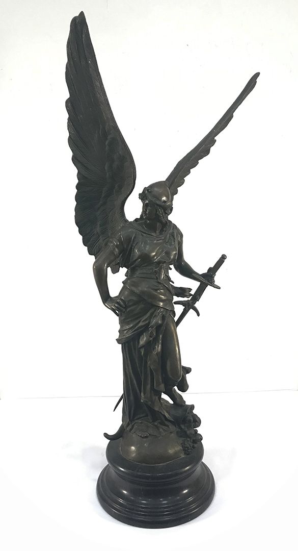 Scuola italiana XIX - XX Victoire ailée
sculpture en bronze
signature : œuvre no&hellip;