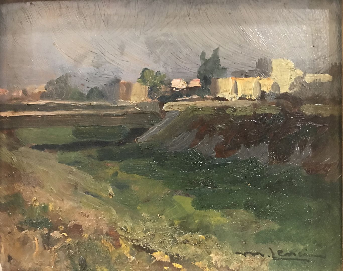 Lenci Marino (Napoli 1874 - 1939) 风景
板面油画
签名：右下角
尺寸：cm 12 x 15