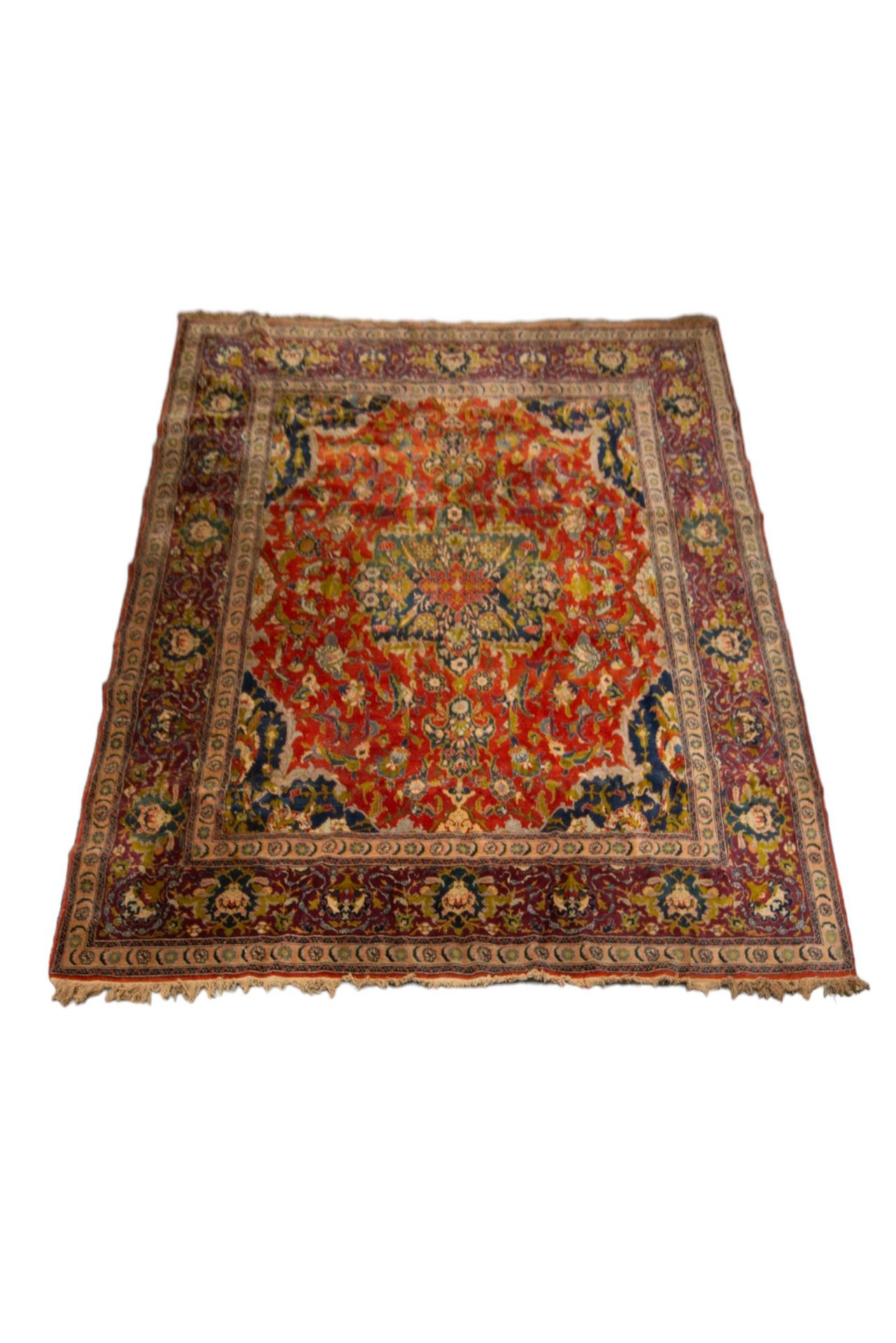Null A HAND KNOTTED PERSIAN WOOL RUG (PROBABLY TABRIZ), EARLY-MID 20TH CENTURY, &hellip;