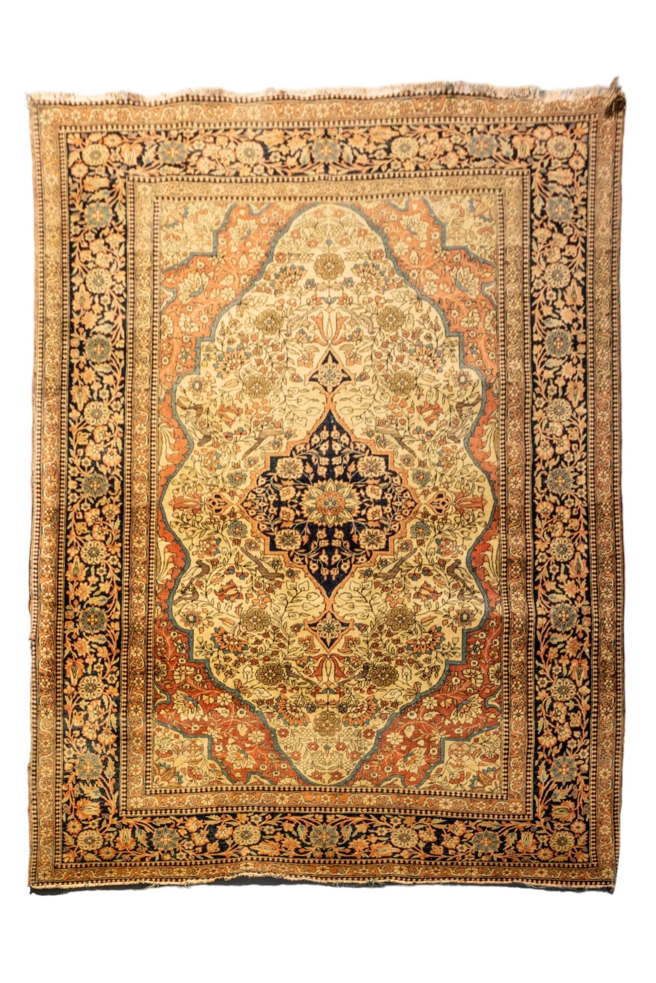 Null A HAND KNOTTED PERSIAN WOOL RUG, LATE 19TH / EARLY 20TH CENTURY, probably K&hellip;