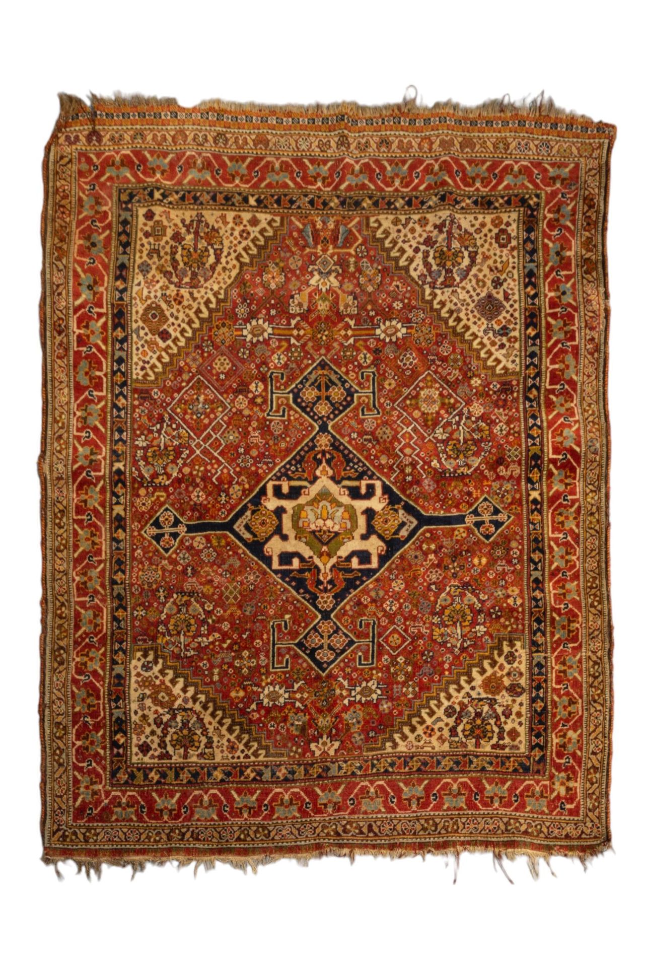 Null A HAND KNOTTED PERSIAN WOOL RUG, LATE 19TH / EARLY 20TH CENTURY, probably S&hellip;