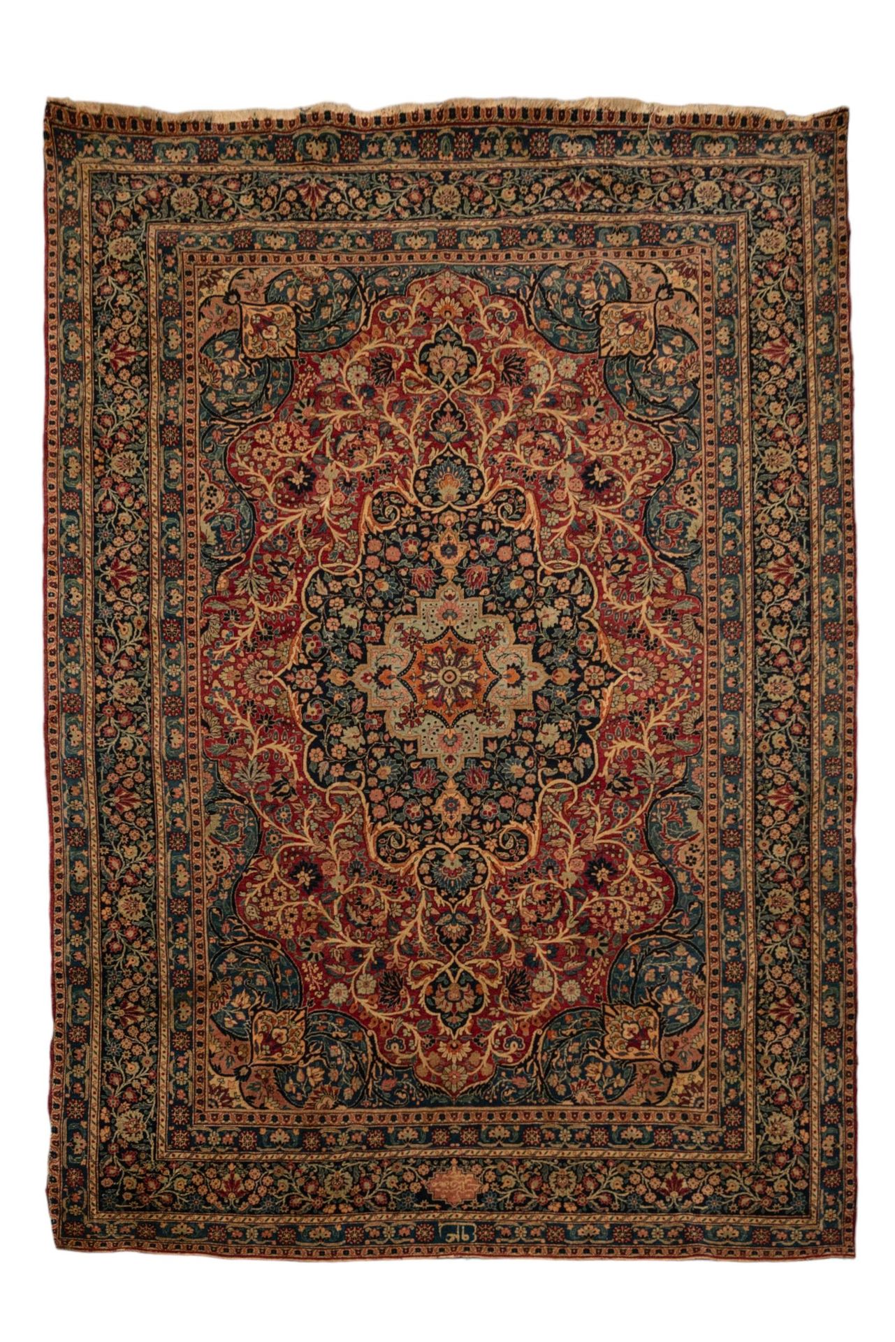 Null AN EXCEPTIONAL HAND KNOTTED PERSIAN RUG, LATE 19TH / EARLY 20TH CENTURY, pr&hellip;
