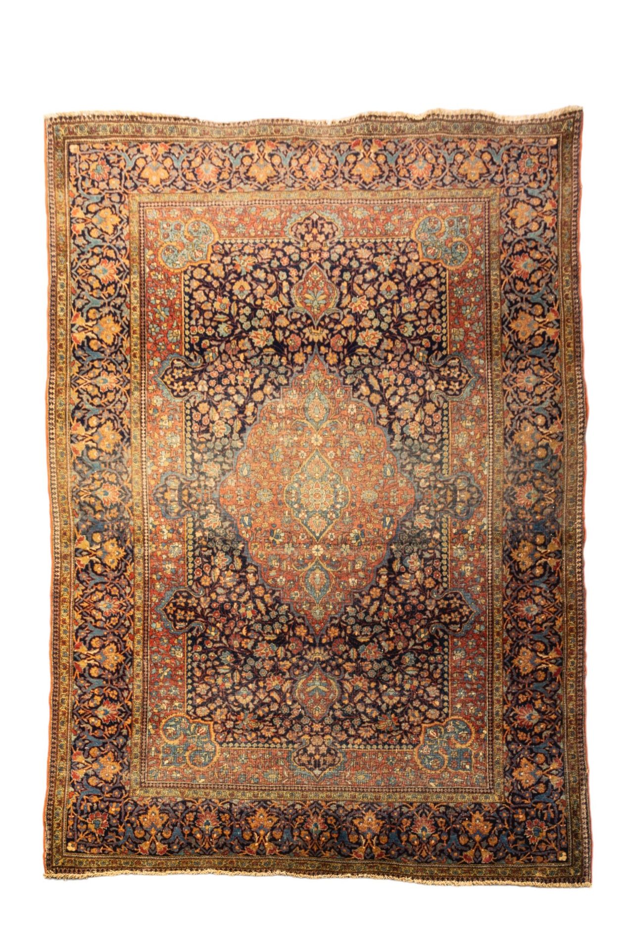 Null A VERY FINE HAND KNOTTED WOOL TABRIZ RUG, LATE 19TH/EARLY 20TH CENTURY, fai&hellip;