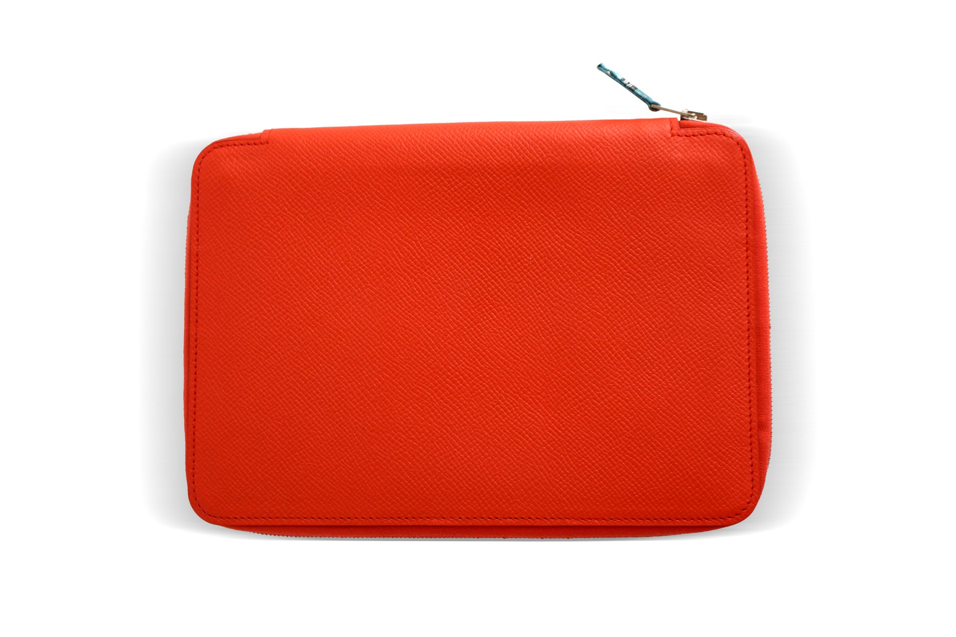 Hermès Porte-agenda Hermes en cuir Epsom couleur orange. Avec housse. Intérieur &hellip;