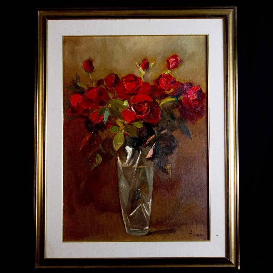 GIOVANNI BISSON (S. Lucia di Piave 1930 – 2016) Vase avec des roses

20ème siècl&hellip;