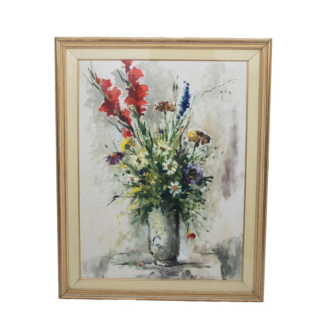 CESARINO MONTI (1916 – 1979) Vase mit Blumen

1954

Öl auf Leinwand

cm 60x80

s&hellip;