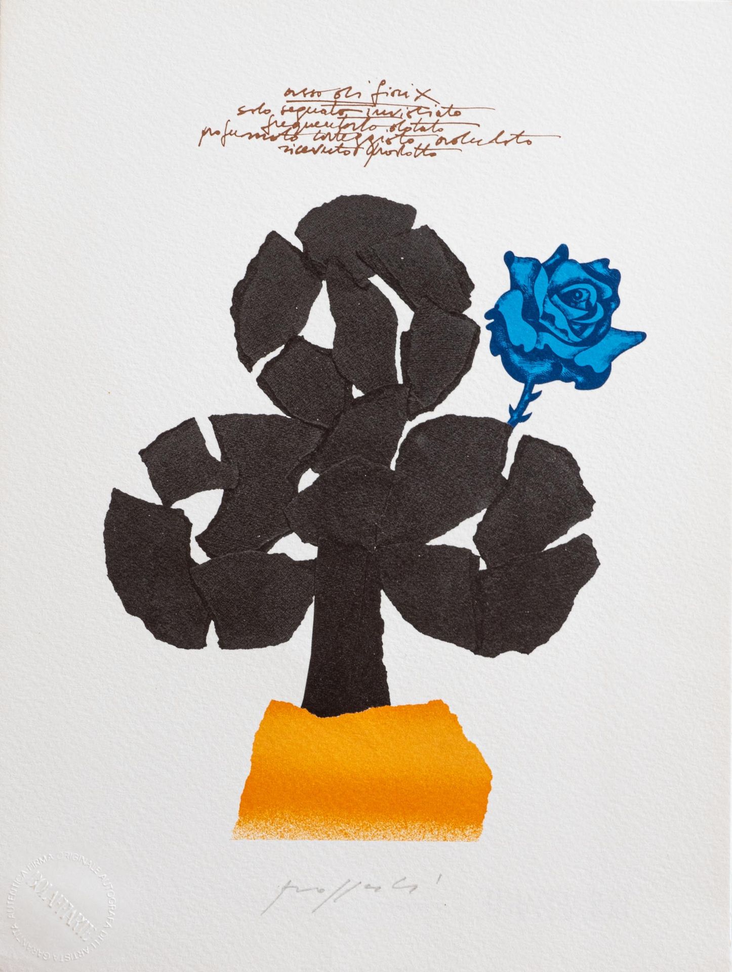 CONCETTO POZZATI (Vo 1935 - Bologna 2017) Blumen für die Serie "BOLAFFIARTE PLAY&hellip;