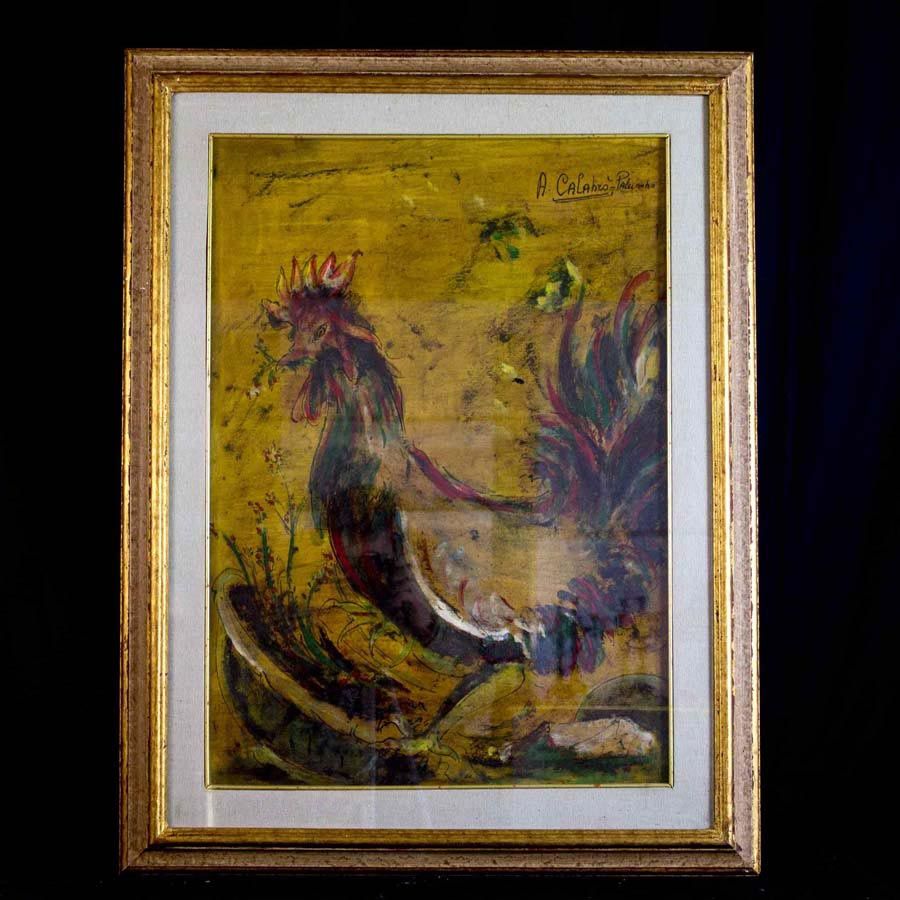 Null The Rooster

20th century

oil on canvas

cm 50x70

signed "A. Calabrò Palu&hellip;