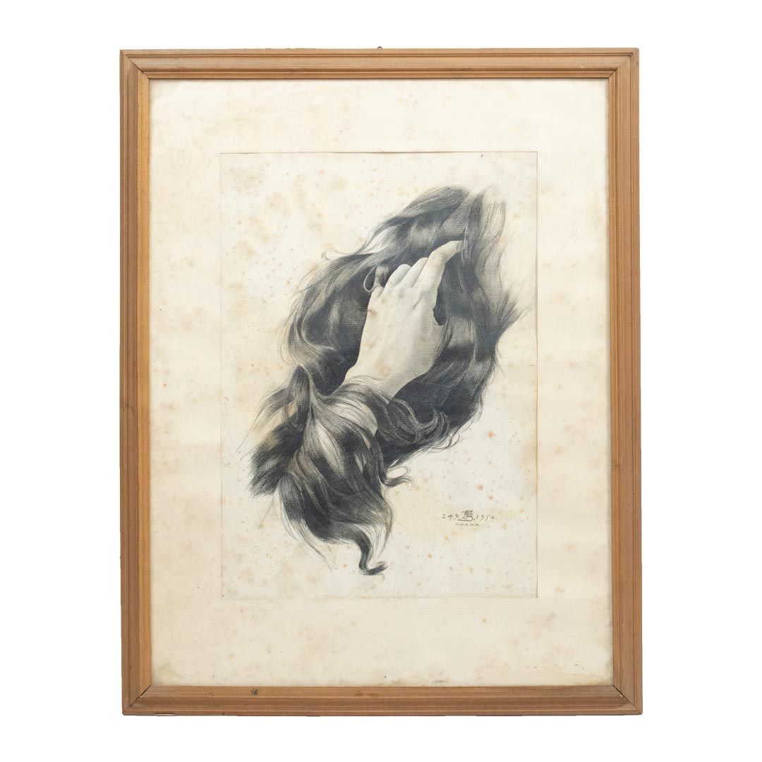 FRANCO BIGIAVI (Firenze 1928) The hand in the hair

cm 30x45The hand in the hair&hellip;